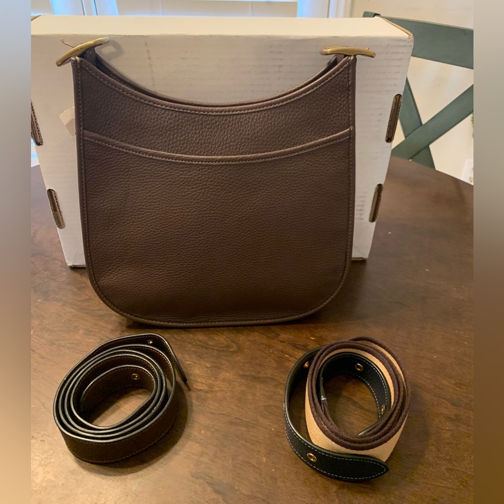 Coach Emery Dark Teak Leather Crossbody with Two Straps, NWT